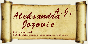 Aleksandra Jozović vizit kartica